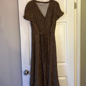 LOFT Animal Print Dress Size 8